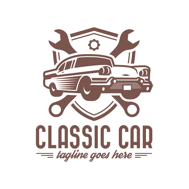 Plantilla de logotipo de coche clásico