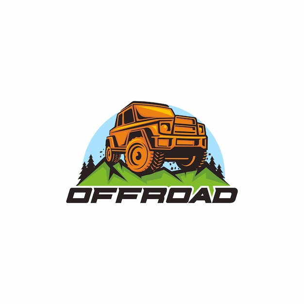 Plantilla de logotipo de coche todoterreno