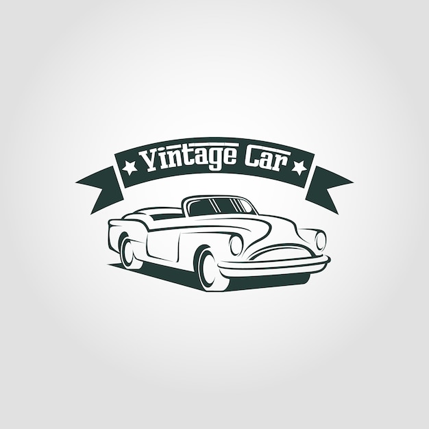 Plantilla de logotipo de coche vintage