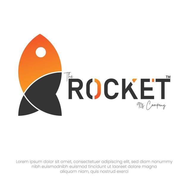 Plantilla de logotipo de cohete Plantilla de vector de nave espacial SpaceX Icono de nave espacial Plantilla de icono de logotipo de vector
