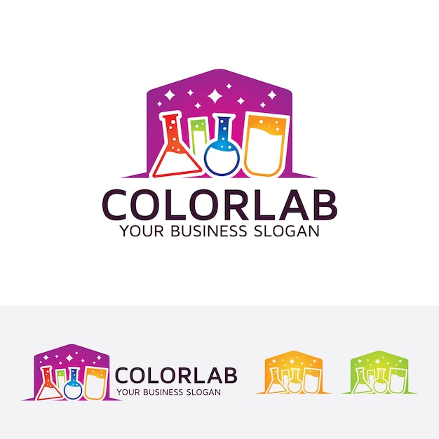 Vector plantilla de logotipo de color lab