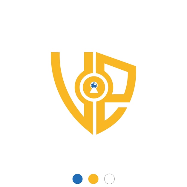 plantilla de logotipo colorido escudo vectorial
