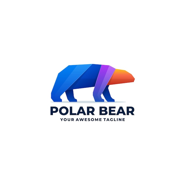 plantilla de logotipo colorido del oso