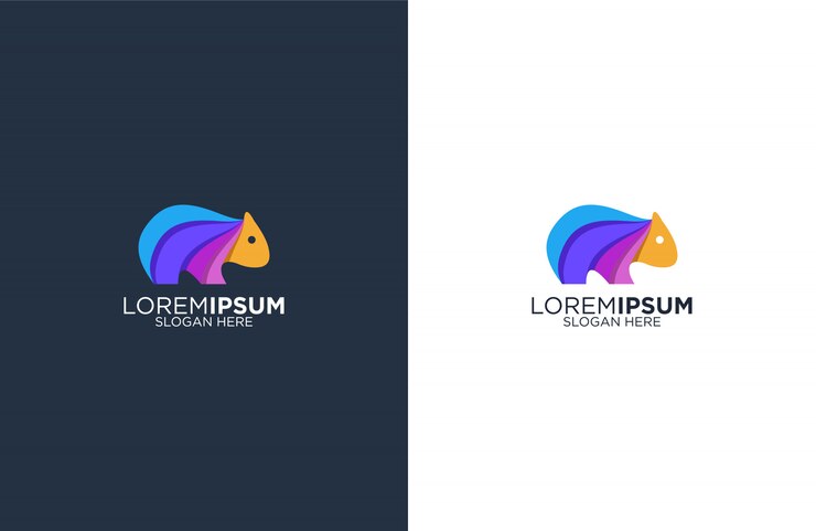 Vector plantilla de logotipo colorido wombat