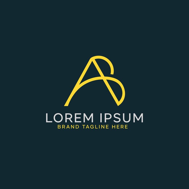 Vector plantilla de logotipo de combinación de letra plana ab ba a