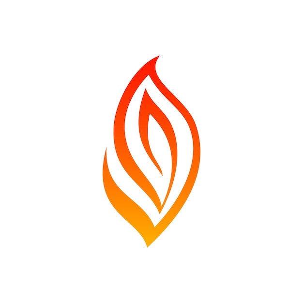 plantilla del logotipo de la compañía de la llama gradiente del logotipo del fuego