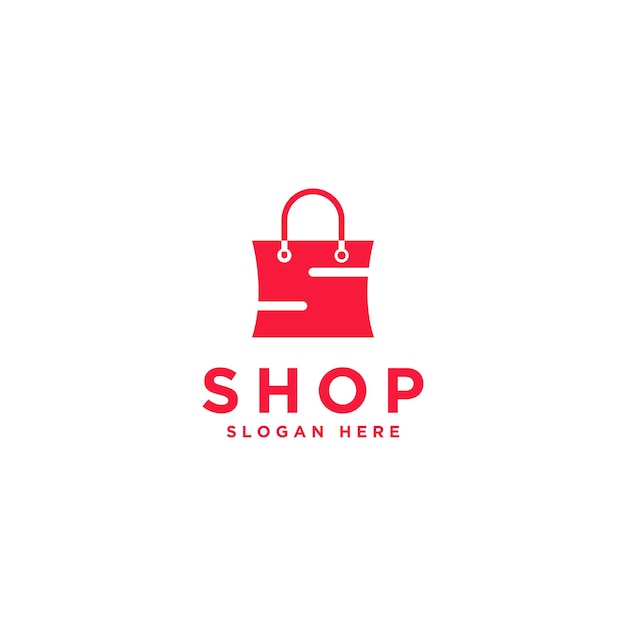 Plantilla logotipo de compras abstracto s logotipo de tienda en línea