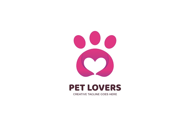 Plantilla de logotipo de la comunidad de amantes de las mascotas