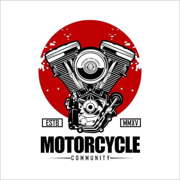 Vector plantilla del logotipo de la comunidad de motocicleta