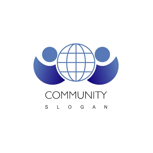 Plantilla de logotipo de comunidad de personas