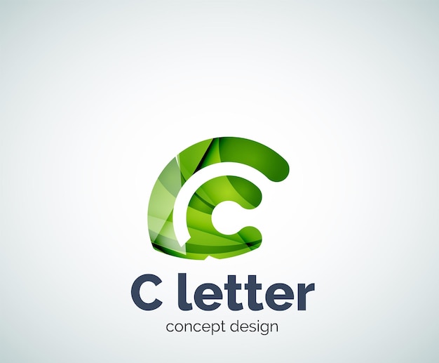 Plantilla de logotipo de concepto de letra C vectorial