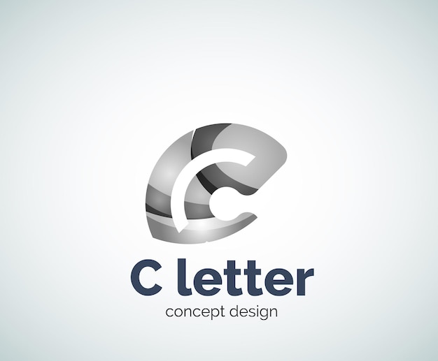 Plantilla de logotipo de concepto de letra C vectorial