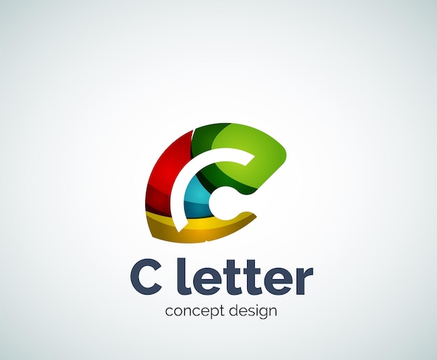 Plantilla de logotipo de concepto de letra C vectorial
