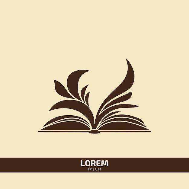 Plantilla de logotipo de concepto de libro creativo