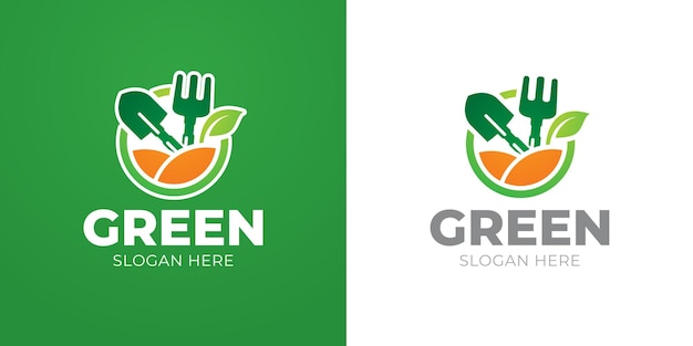 Plantilla de logotipo de concepto verde creativo