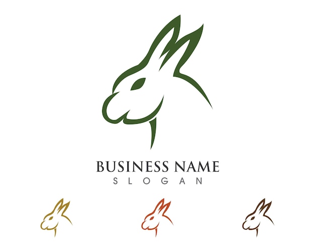 Plantilla de logotipo de conejo