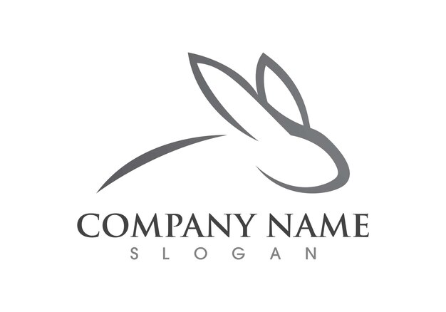 plantilla de logotipo de conejo