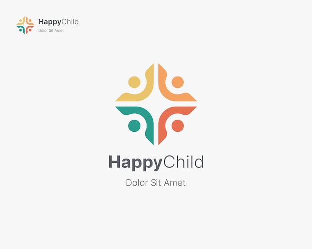 plantilla de logotipo de conexión de color