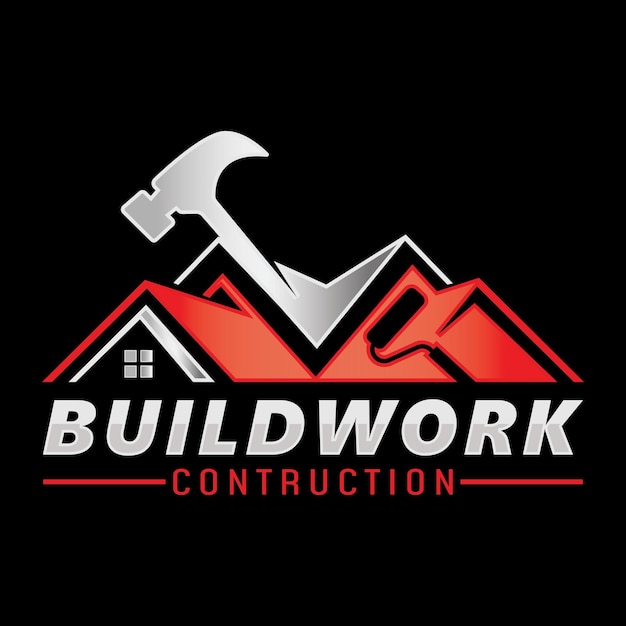 plantilla de logotipo de construcción de la casa Ilustración del logotipo del constructor de la casa