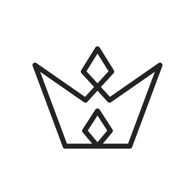 Plantilla de logotipo de corona Ilustración de icono Identidad de marca Ilustración aislada y plana Gráfico vectorial