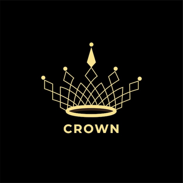 Plantilla de logotipo de corona moderna Icono de corona Diseño de lujo