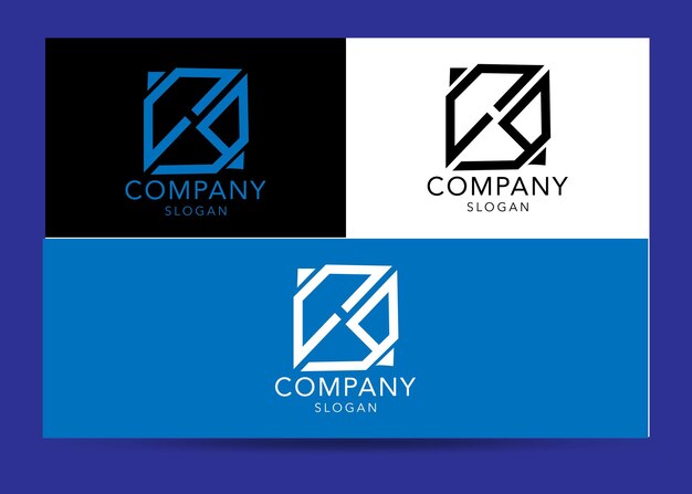 Plantilla de logotipo cp de letra inicial de monograma moderno