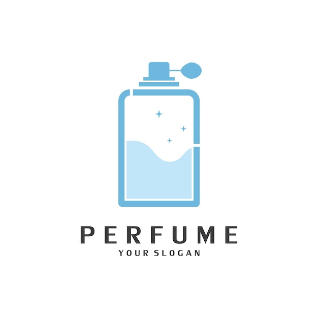Plantilla de logotipo creativo de botella de perfume vectorial Perfecta para su empresa o marca de perfumería