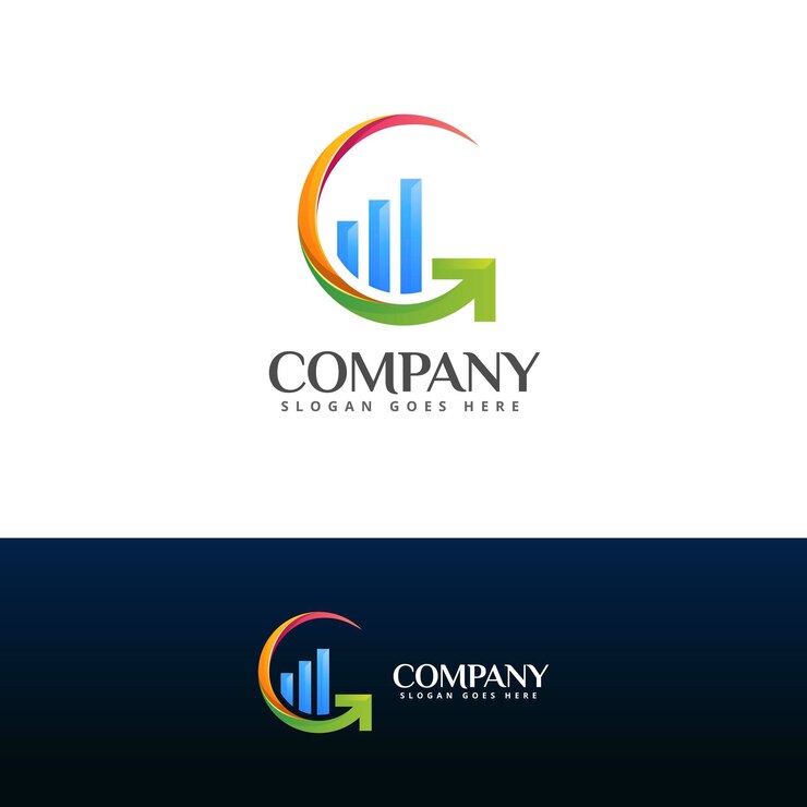 Vector plantilla de logotipo de crecimiento de letra g y flecha