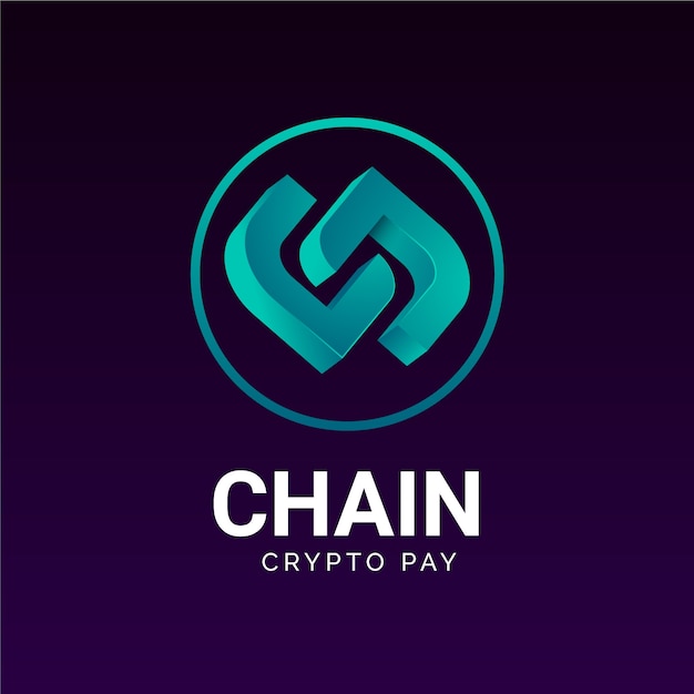 plantilla de logotipo de cripto gradiente