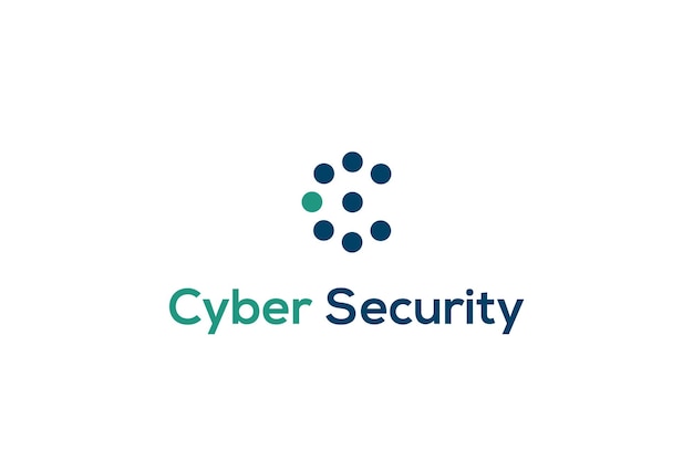 Plantilla de logotipo Cs o Sc de letra cibernética de seguridad premium