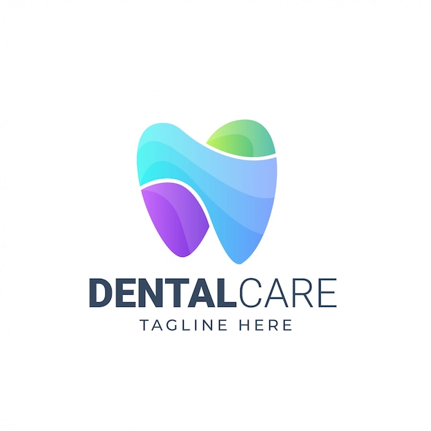 Plantilla de logotipo de cuidado dental.