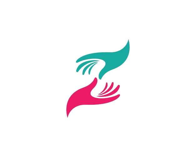 Plantilla de logotipo de cuidado de manos
