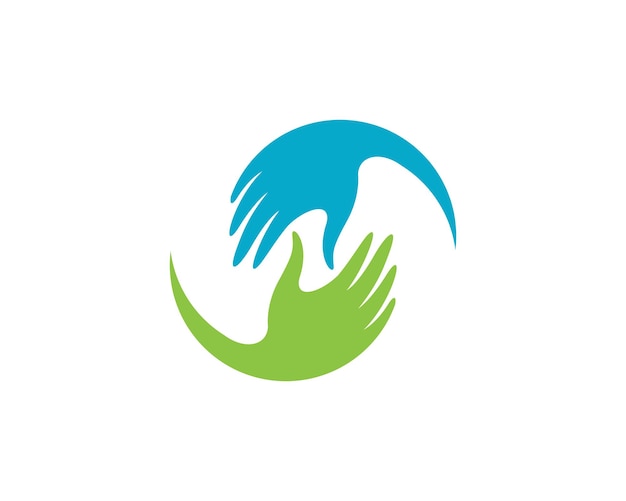 Plantilla de logotipo de cuidado de manos
