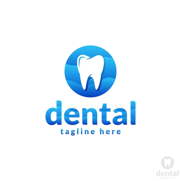 Plantilla de logotipo de cuidado saludable de dientes dentales