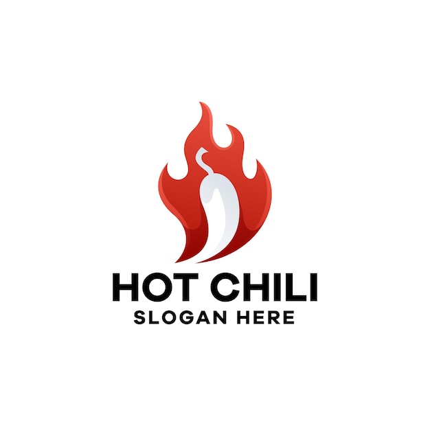 Plantilla de logotipo degradado de hot chili