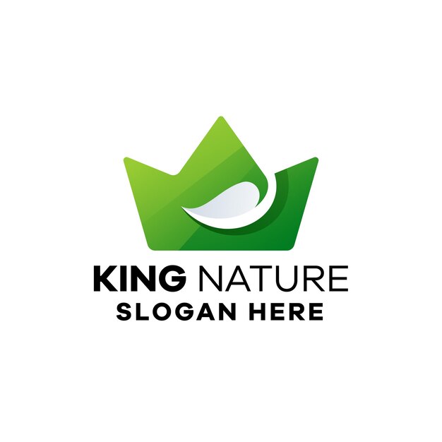 Plantilla de logotipo degradado de King Nature