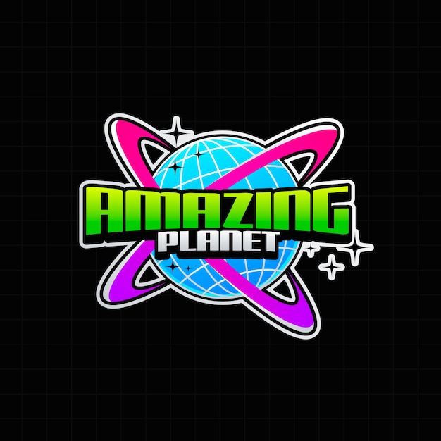 Plantilla de logotipo degradado y2k