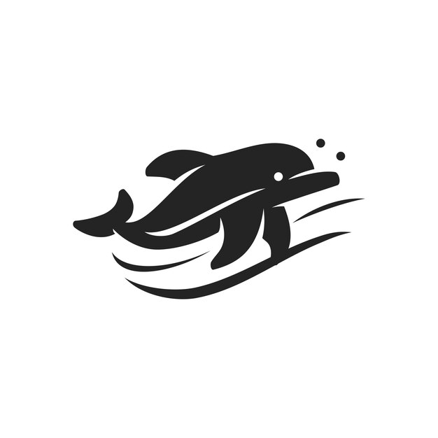plantilla de logotipo de delfín Icono de identidad de marca aislado Abstracto Gráfico vectorial