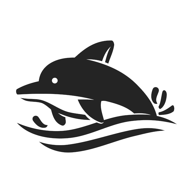 plantilla de logotipo de delfín Icono de identidad de marca aislado Abstracto Gráfico vectorial