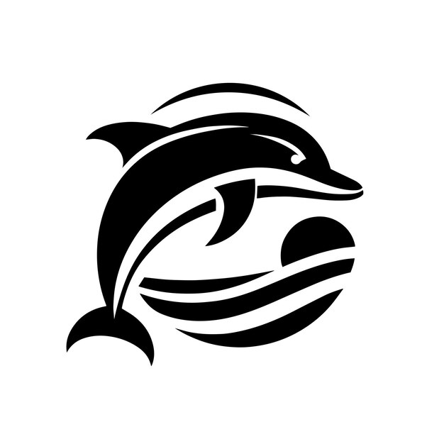 plantilla de logotipo de delfín icono de identidad de marca aislado gráfico vectorial abstracto