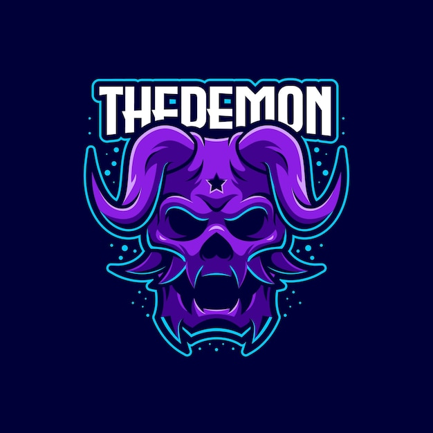 La plantilla de logotipo Demon E-sports