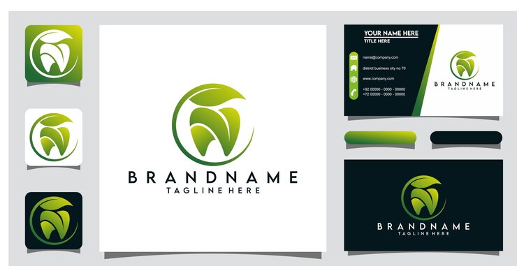 Plantilla de logotipo dental Vector Premium