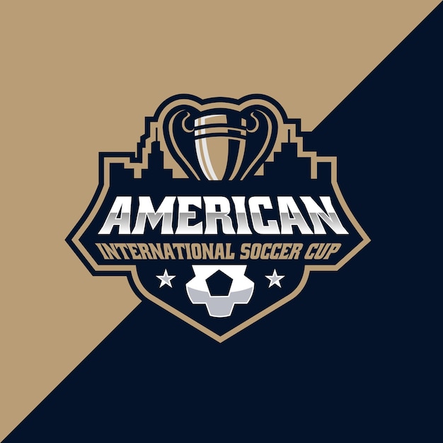 Vector plantilla de logotipo de deporte y deporte de fútbol internacional americano