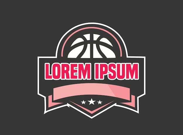 plantilla de logotipo deportivo con color dominante rosa archivo eps editable