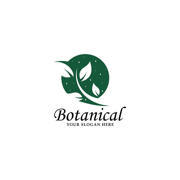 Plantilla de logotipo dibujado a mano de flor vectorial en estilo de logotipo de marco de círculo elegante Para etiquetas de insignias