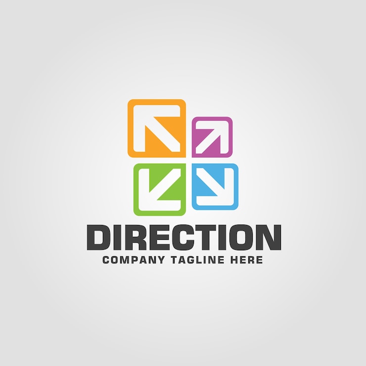 Vector plantilla de logotipo de dirección