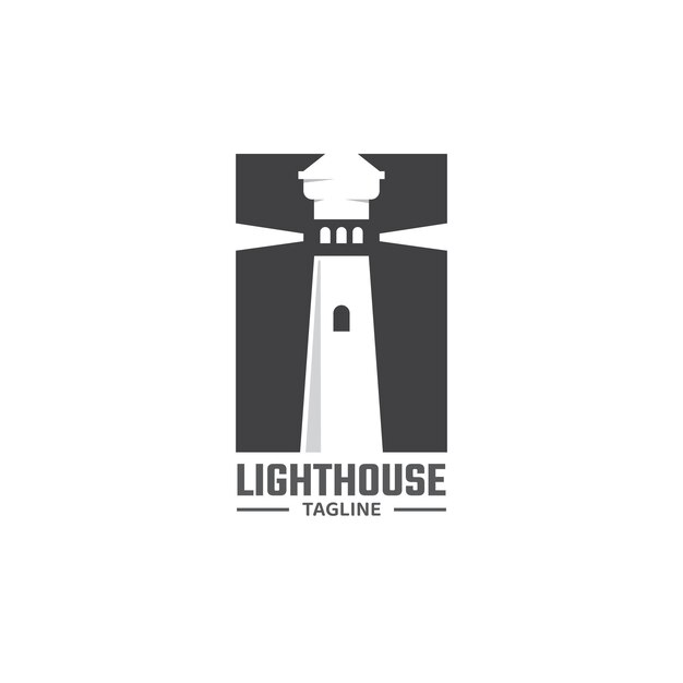Plantilla de logotipo de diseño de faro de letra H