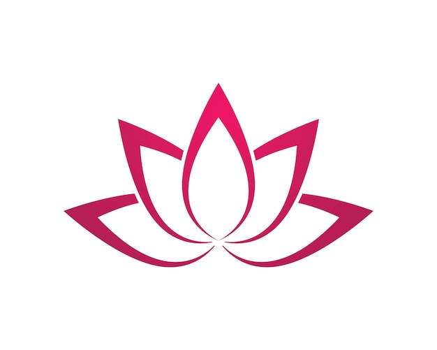 Plantilla de logotipo de diseño de flores de loto