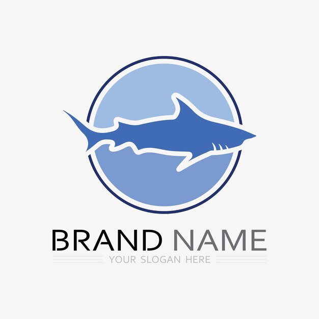 Plantilla de logotipo de diseño de icono abstracto de pescadoSímbolo vectorial creativo de club de pesca o tienda en línea