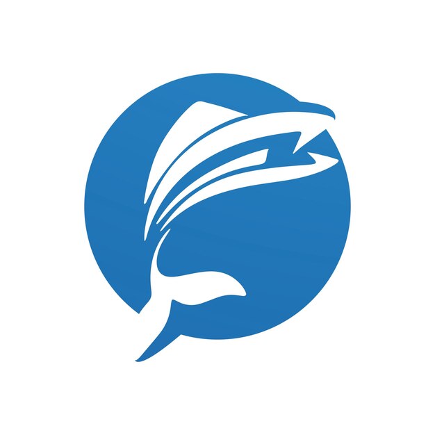 Plantilla de logotipo de diseño de icono abstracto de pescadoSímbolo vectorial creativo de club de pesca o tienda en línea